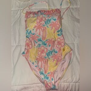 Tropical Print Women's One Piece Swimsuit